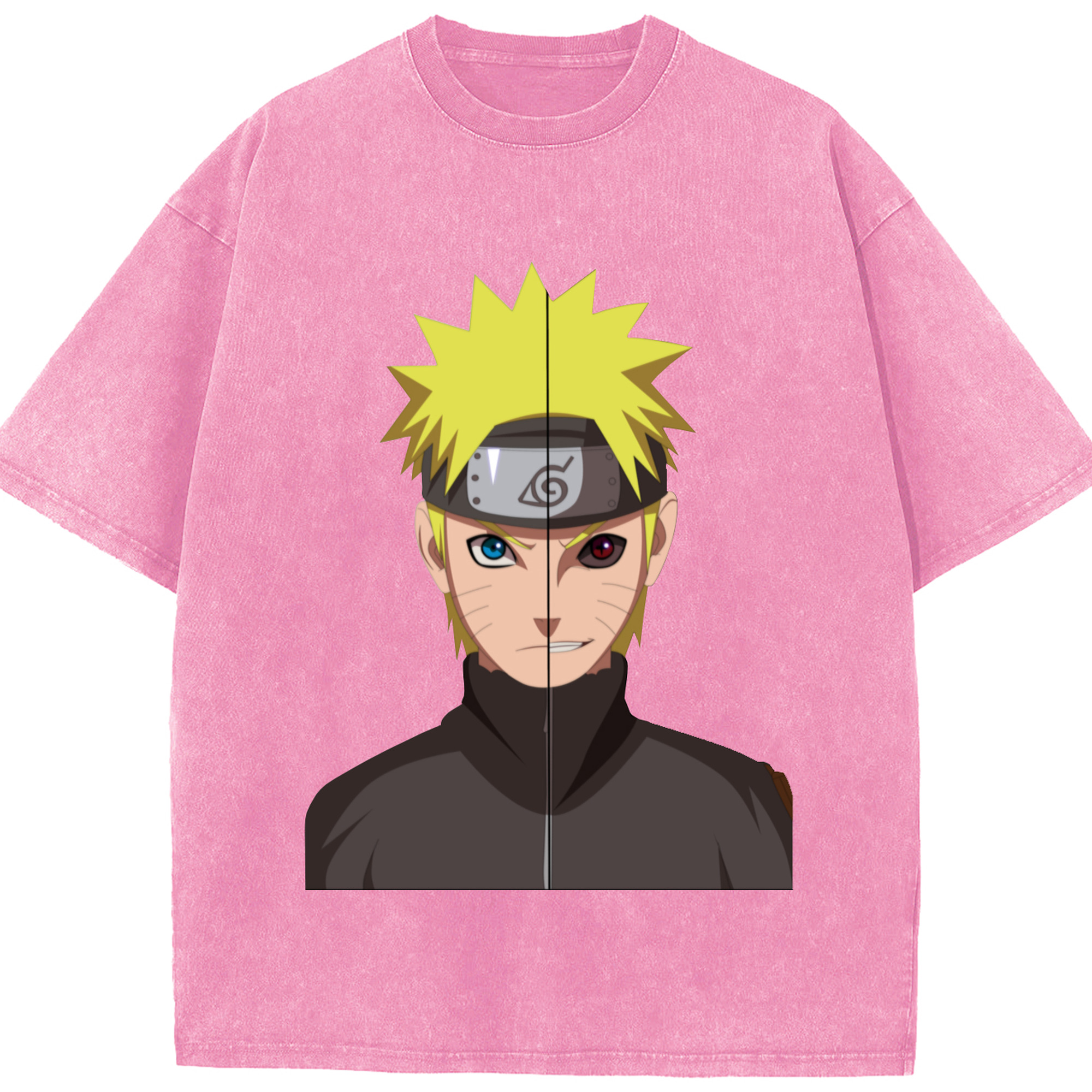 （画像用） NARUTO -ナルト- うずまき ナルト Uzumaki Naruto 綿100% ヴィンテージ風 半袖Tシャツ（フロントプリント）
